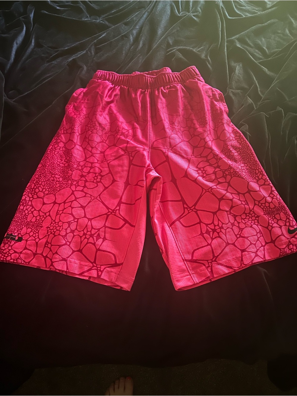 Nike Kids' Bright Pink Graphic Athletic Shorts